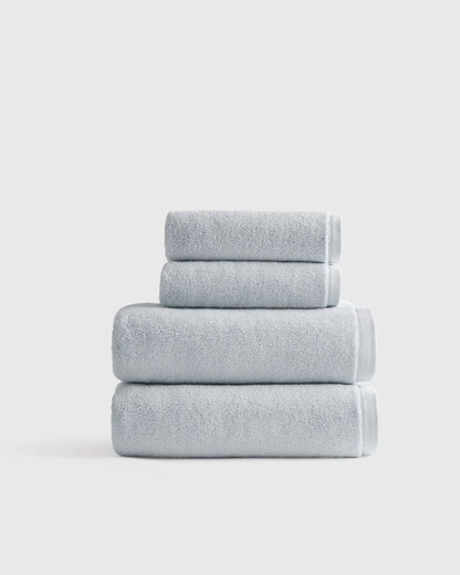 Plush Organic Turkish Cotton Bath Bundle (4 pieces) - One Size / White