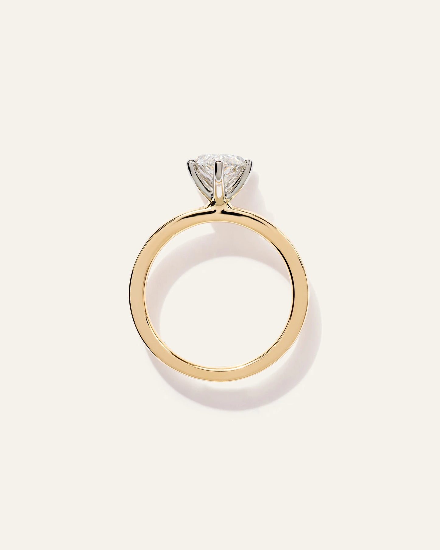 Lab Grown Diamond Marquise Comfort Fit Engagement Ring - 2.5ct - 4 / Yellow Gold