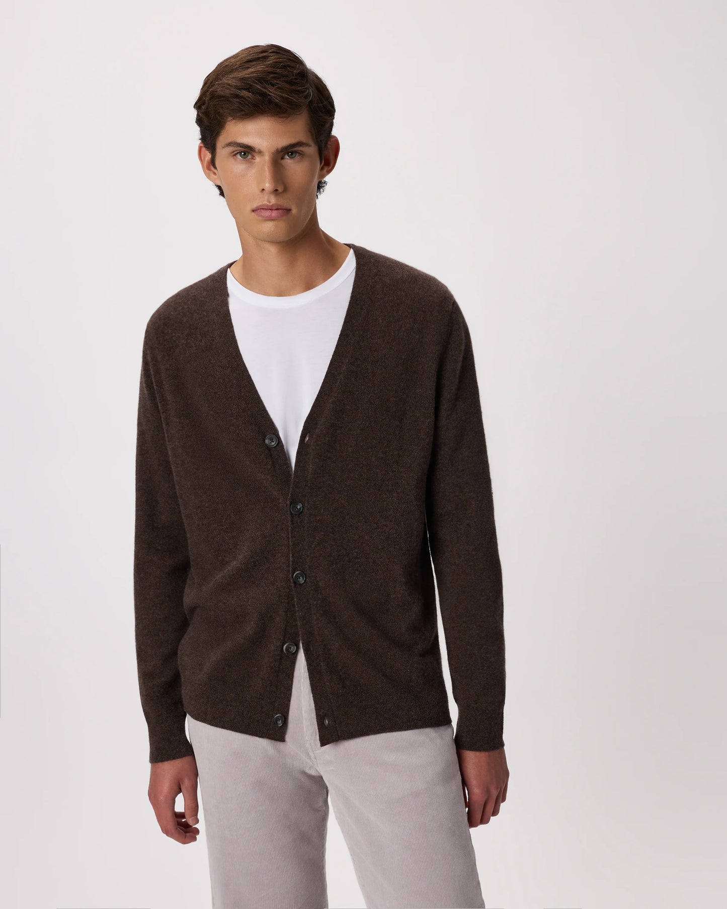 Mongolian Cashmere Cardigan Sweater - S / True Navy