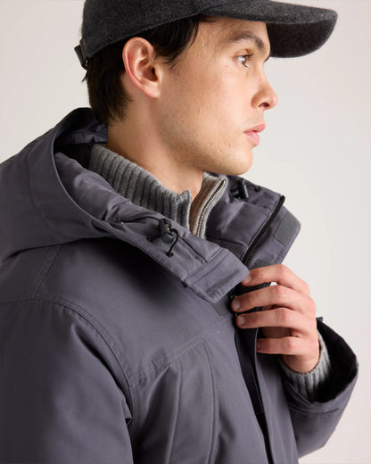 Responsible Down Hooded Parka - S / Storm Blue