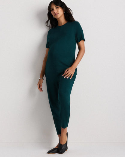 Bamboo Jersey Maternity Everyday Jumpsuit - XS / Deep Navy