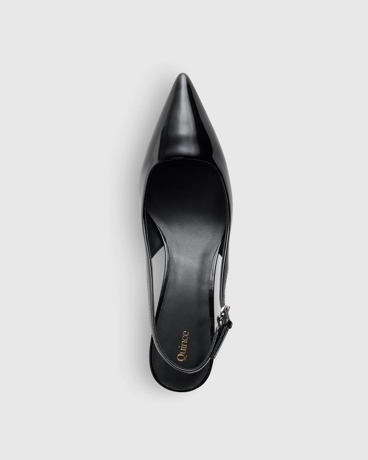 Italian Leather 55mm Slingback Pump - 5 / Black Patent