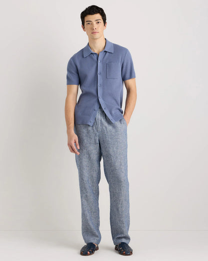 100% European Linen Pants - S / Bayberry Olive
