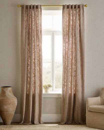 Textured Cotton Curtain - 48x84 / Ivory