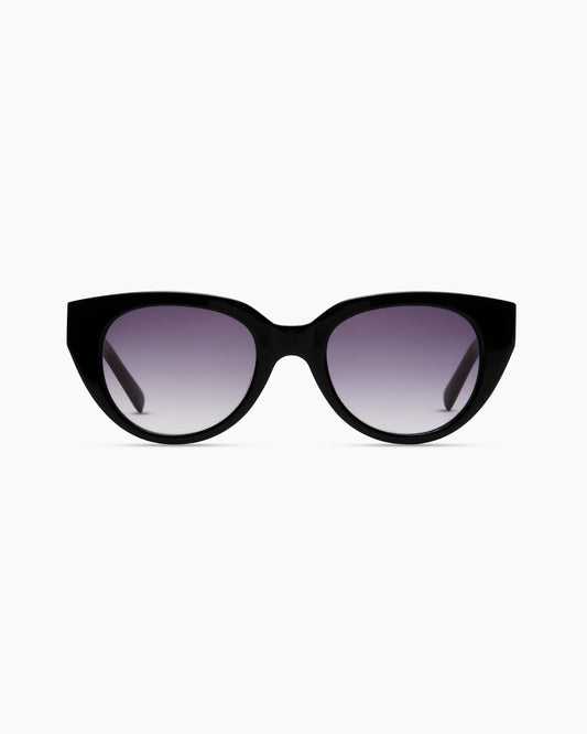 Capri Polarized Acetate Sunglasses - Standard / Black with Grey Gradient lens