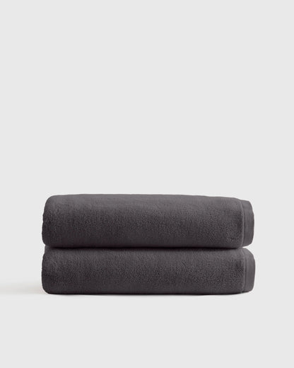 Plush Organic Turkish Cotton Bath Sheet (Set of 2) - One Size / White