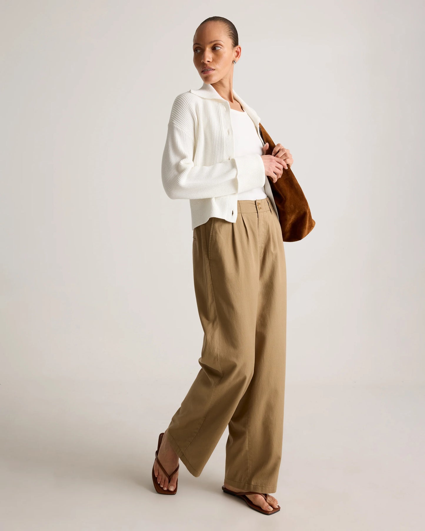 Drapey Twill Pleated Trouser - 0 / Baywood
