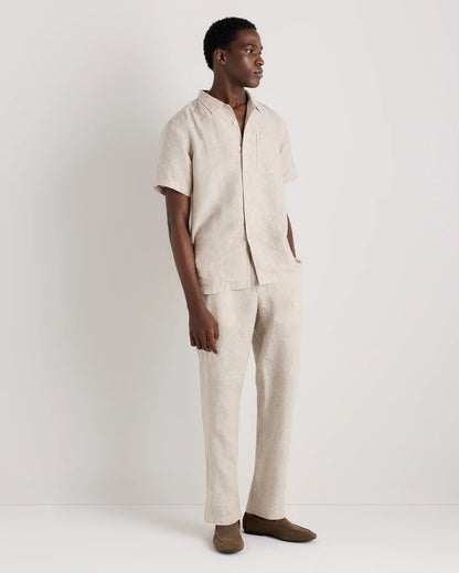 100% European Linen Trousers - 30X30 / Chambray Blue