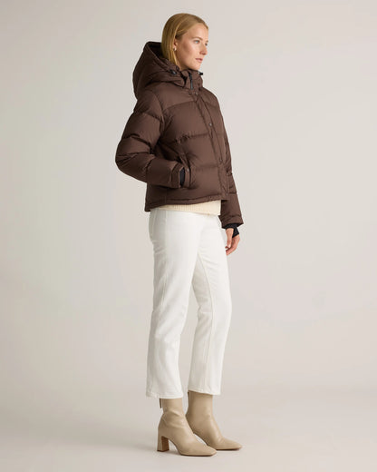 Responsible Down Cropped Puffer Jacket - XS / Shiny Black