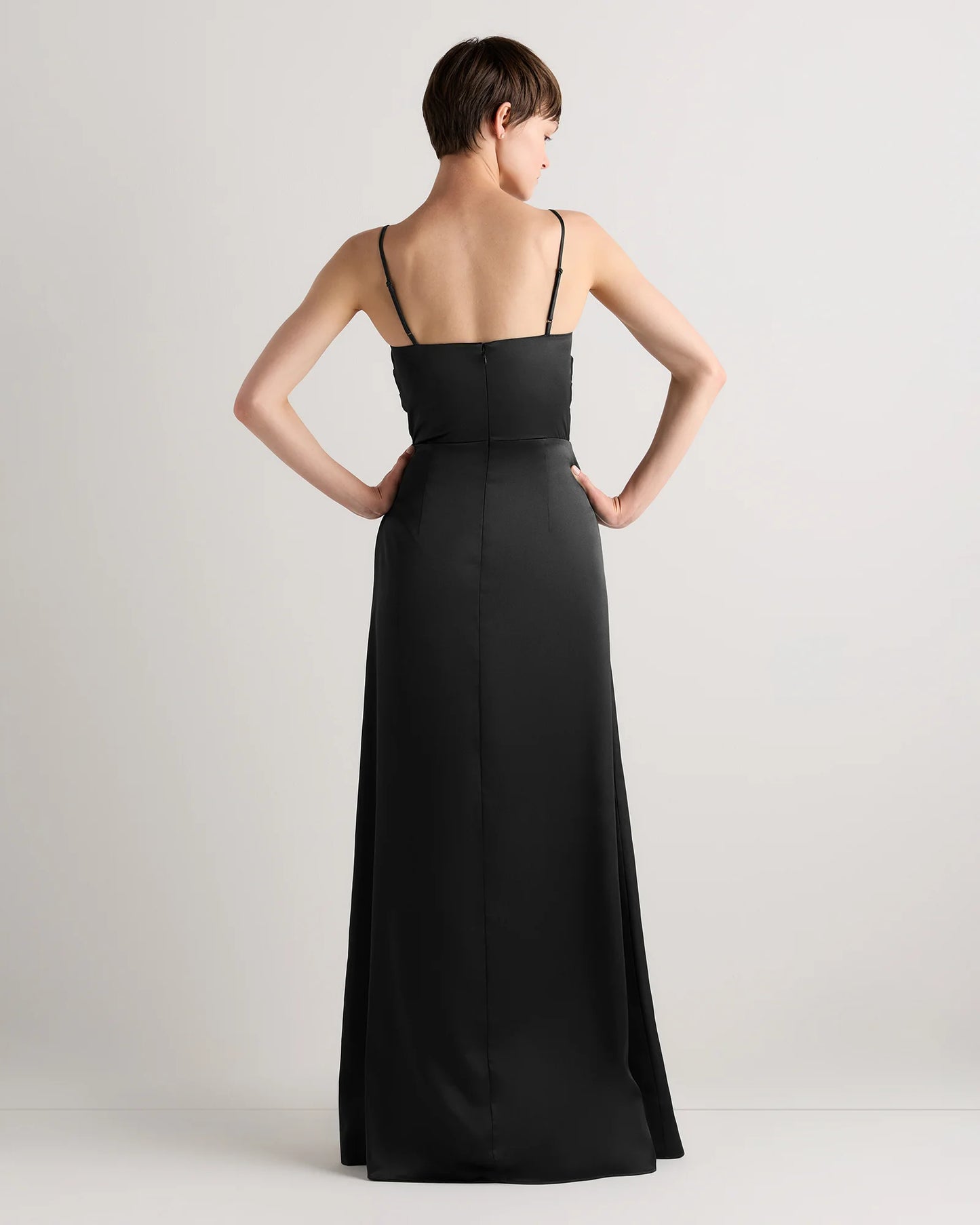 Juliette Stretch Satin Dress - 0 / Garden Sage Green
