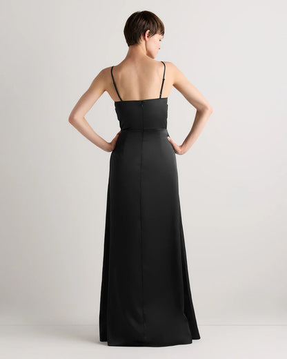 Juliette Stretch Satin Dress - 0 / Garden Sage Green