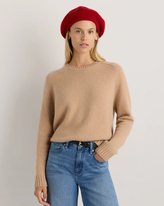 Mongolian Cashmere Beret - One Size / Varsity Red