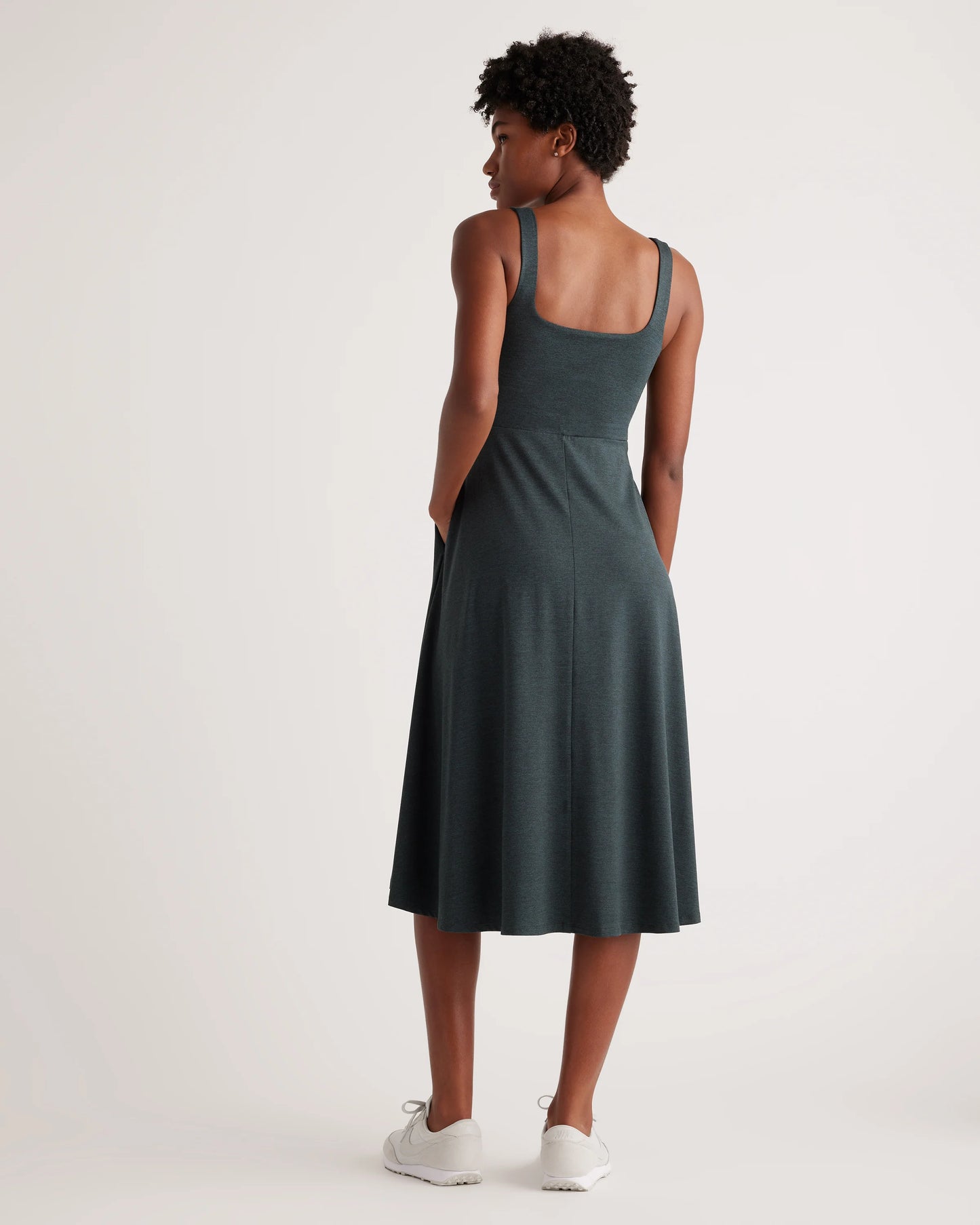 Flowknit Breeze Fit & Flare Dress - XS / Heather Green