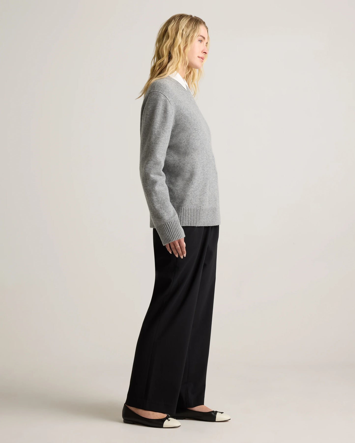 Mongolian Cashmere Oversized Crewneck Sweater - XS / Brown