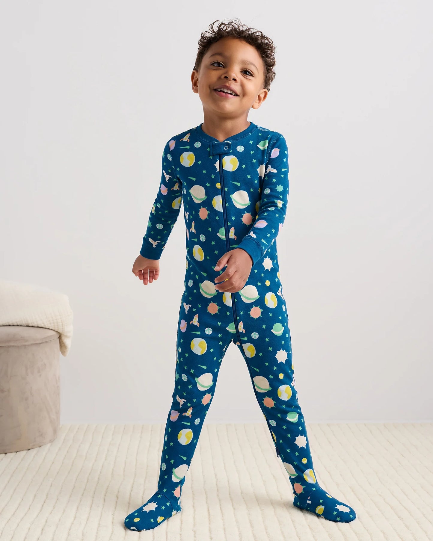 100% Organic Cotton Footie Pajama - 2T / Vehicles