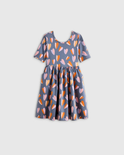 Organic Cotton Skater Dress - 2T / Sweet Cherries