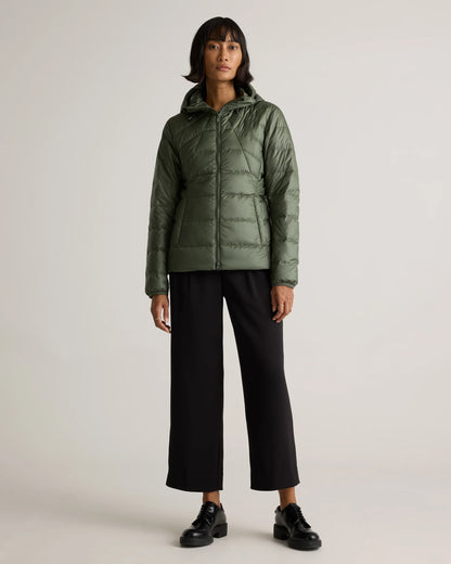 Lightweight Down Packable Puffer Hooded Jacket - XS / Navy