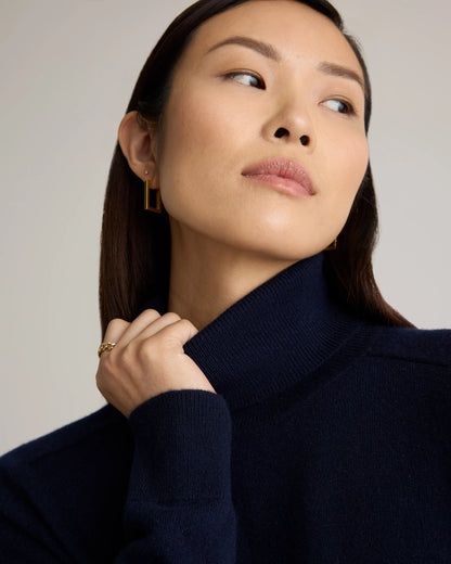 Mongolian Cashmere Turtleneck Sweater - XS / Heather Grey