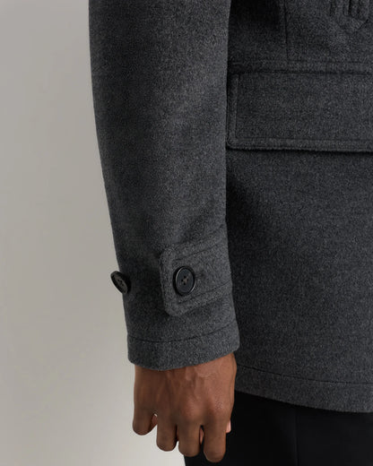 Wool Cashmere Peacoat - XS / Heather Charcoal