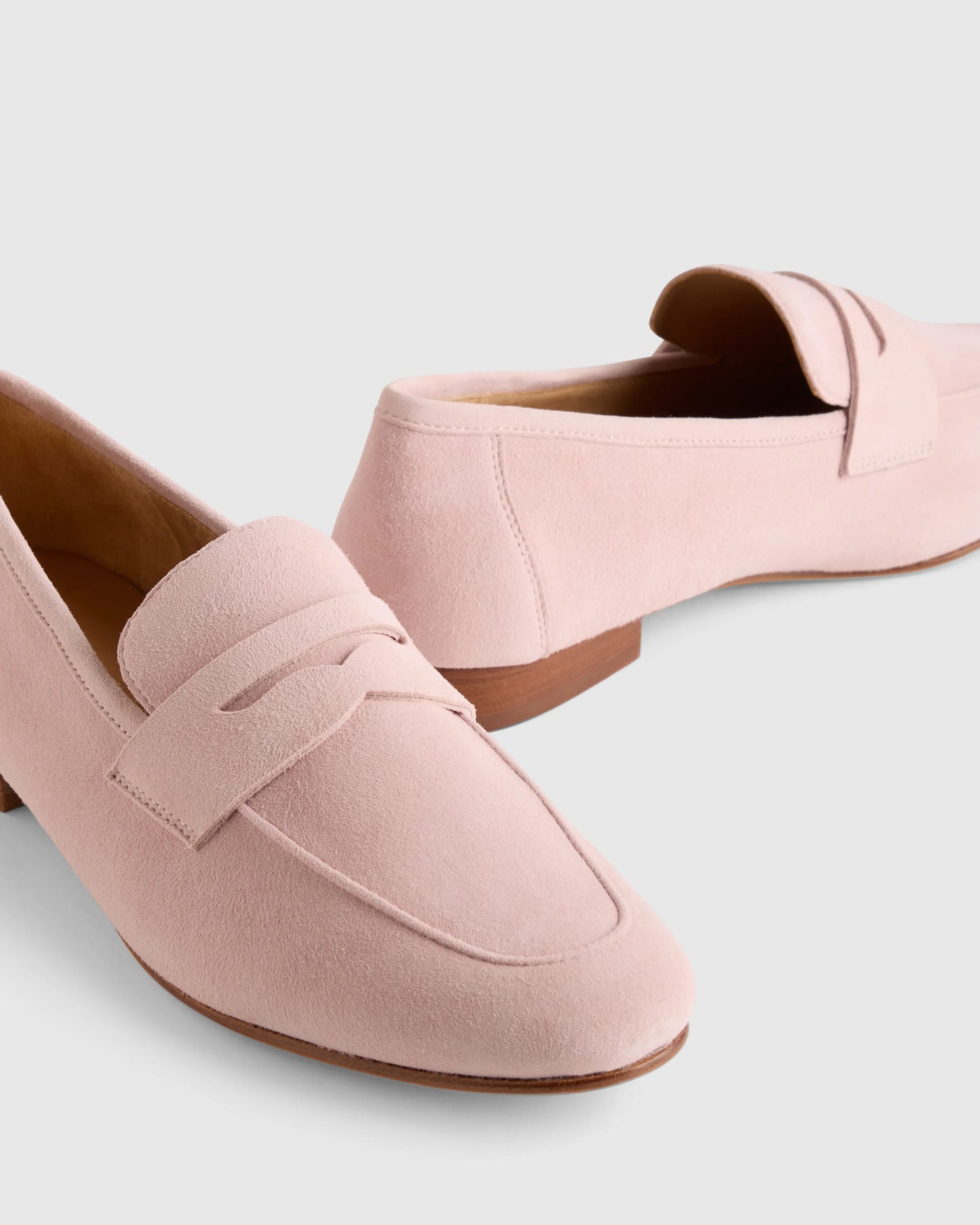 Italian Suede Penny Loafer - 5 / Almond