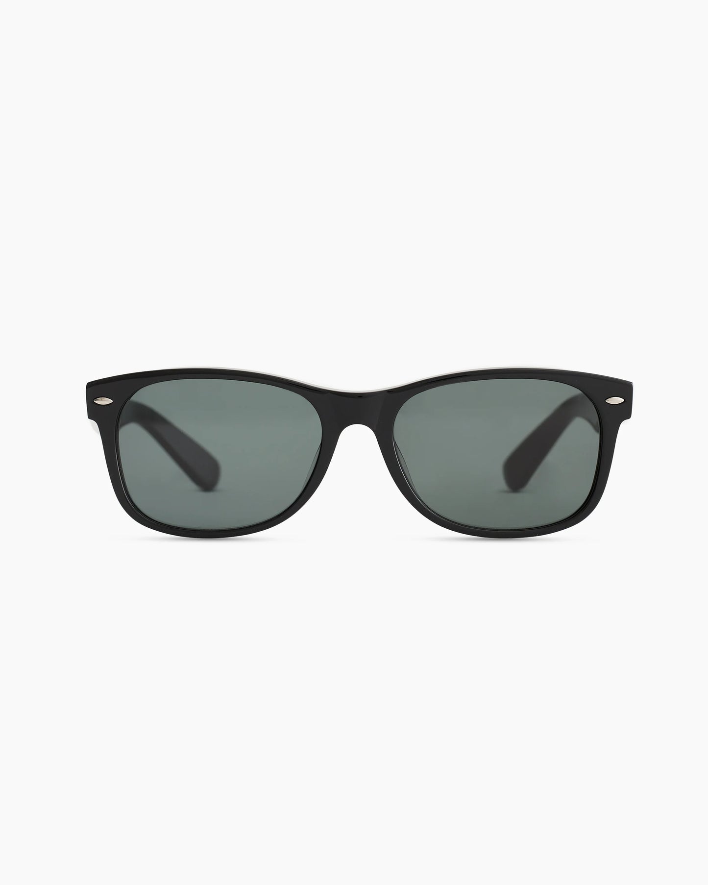 Hayden Polarized Acetate Sunglasses - One Size / Black with Green lens