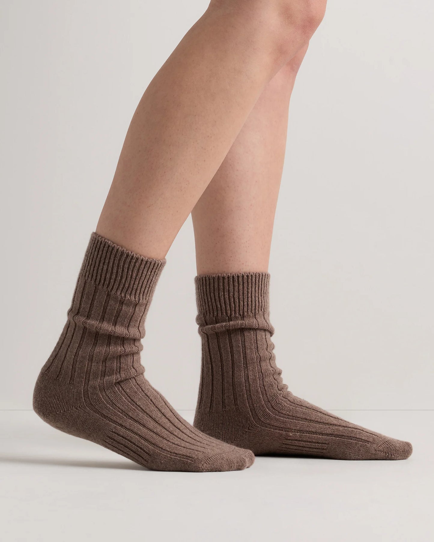 Merino Cashmere Blend Ribbed Crew Sock (3-Pack) - S / Solid Neutral Multi Pack