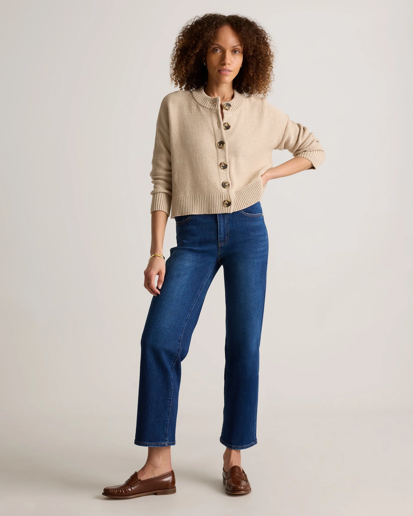Bella Stretch Cropped Straight Jeans - 24 / Stormy Blue
