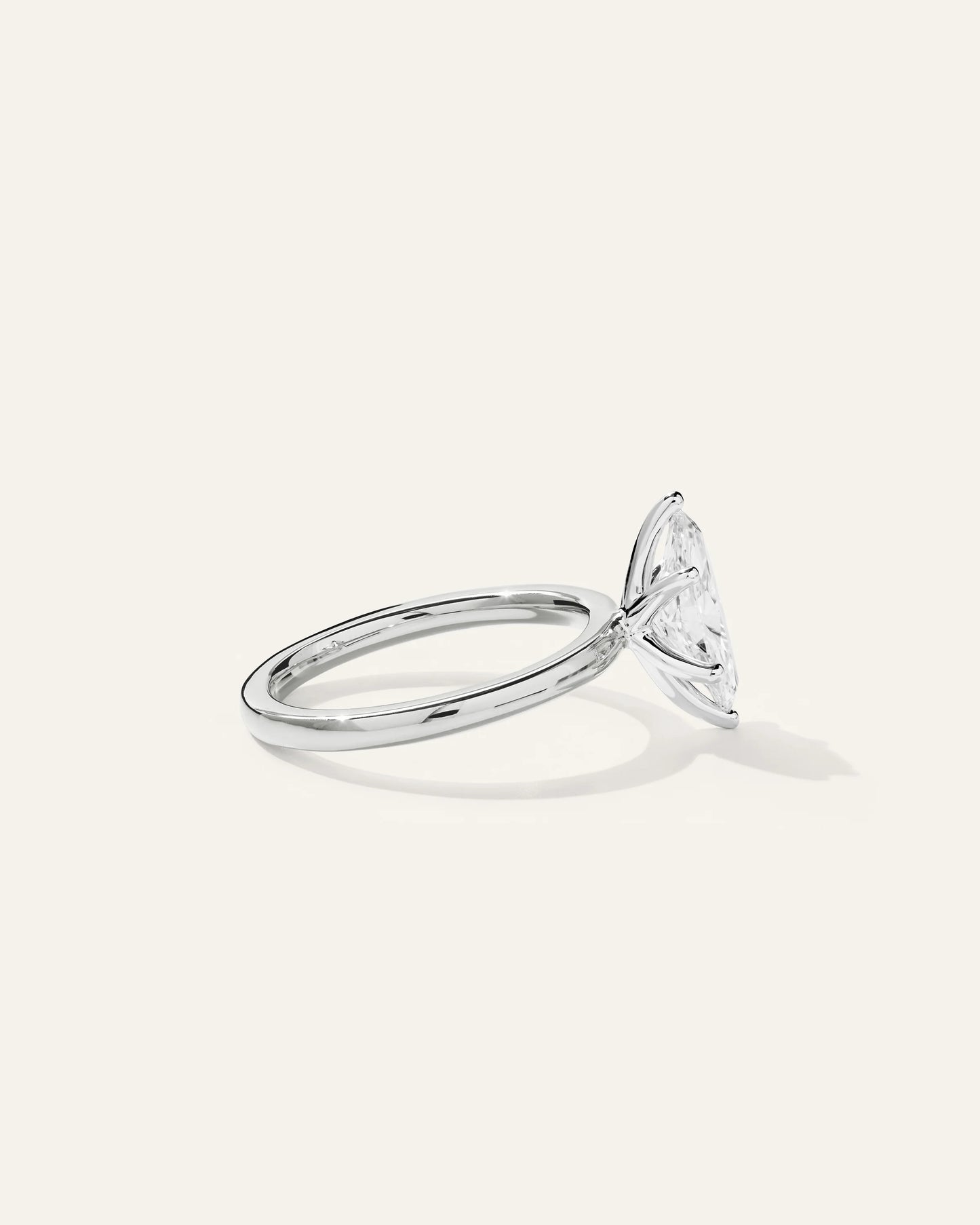 Lab Grown Diamond Marquise Comfort Fit Engagement Ring - 1.5ct - 4 / Yellow Gold
