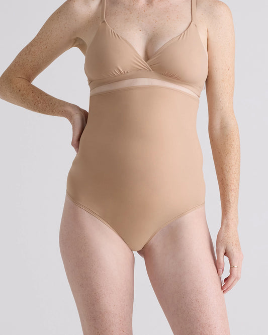 Second Skin Maternity Ultra High-Waisted Thong (3-pack) - XS / Sand