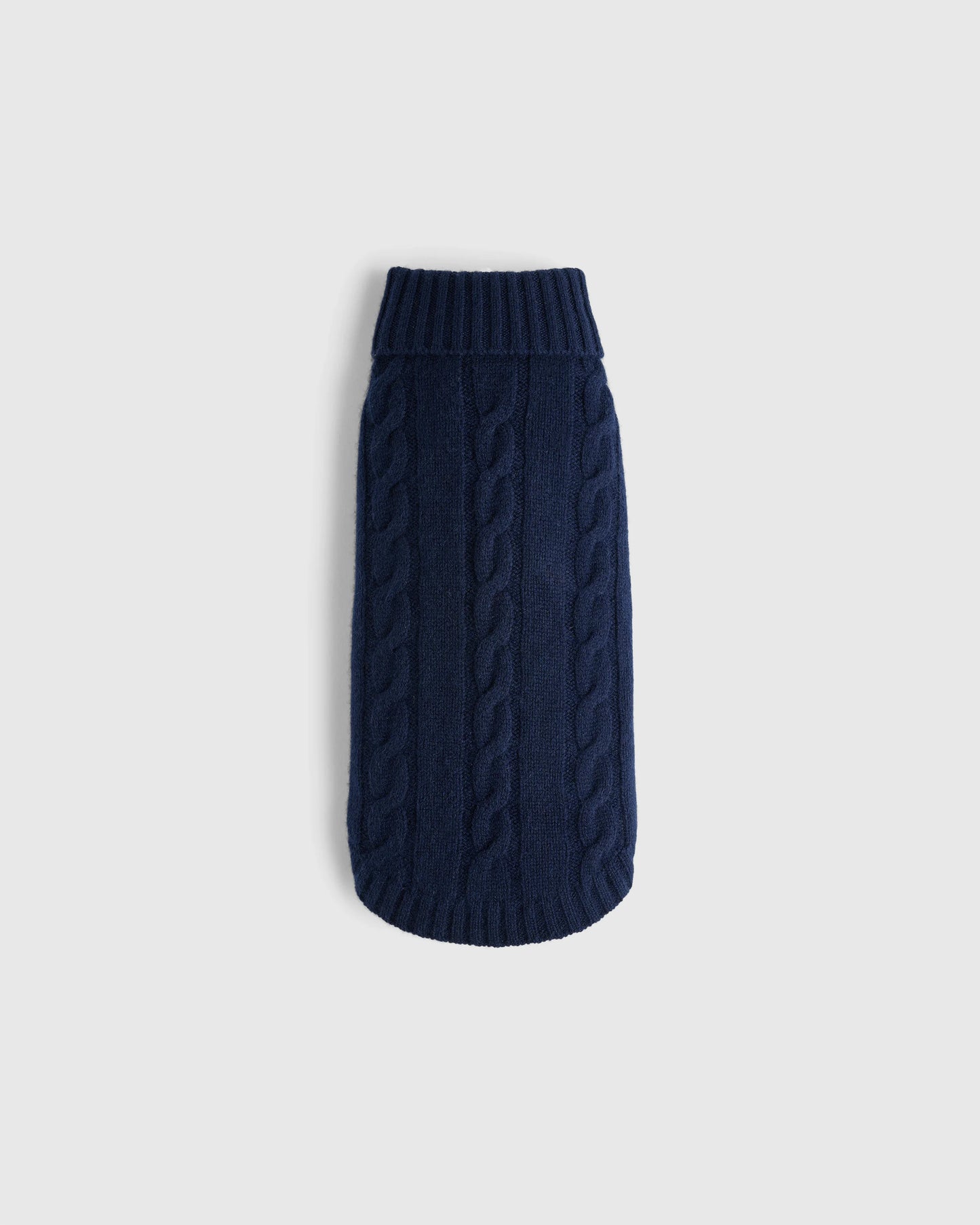 Mongolian Cashmere Cable Knit Dog Sweater - XS / True Navy