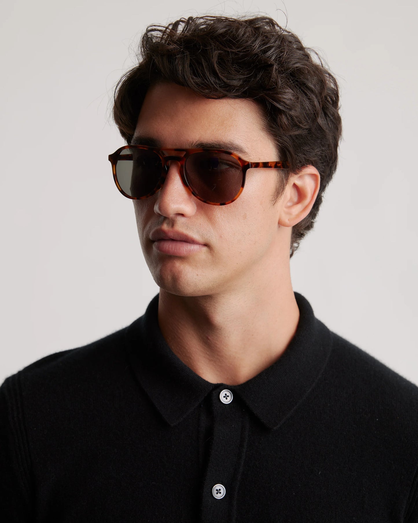 Kai Polarized Acetate Sunglasses - One Size / Ginger Tortoise with Green lens
