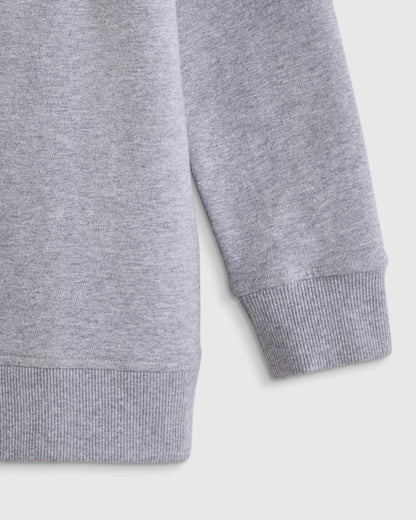 Organic Cotton French Terry Crew Neck Sweatshirt - 2T / Heart Graphic