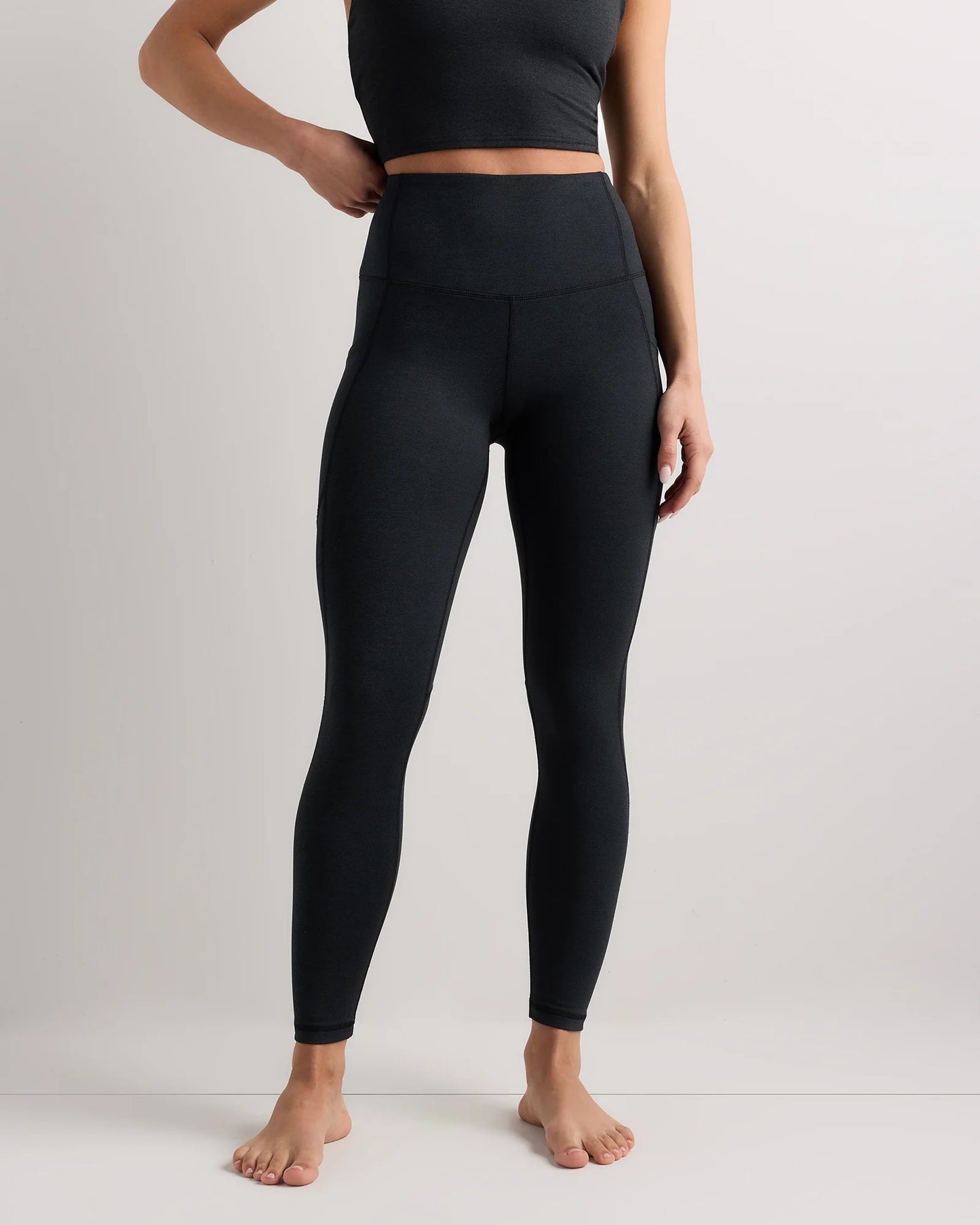 Ultra-Soft High-Rise Pocket Legging - XS / Heather Espresso