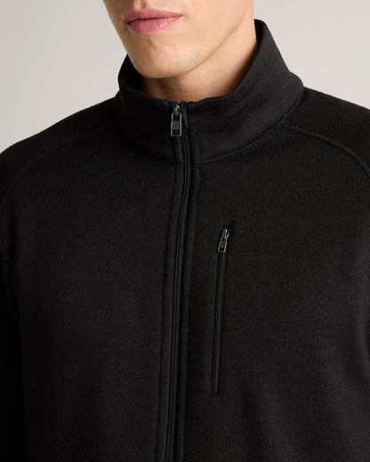 Sweater-Knit Fleece Full-Zip Jacket - XS / Heather Mineral Green