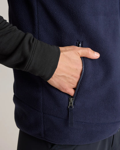 Polar Fleece Full-Zip Vest - S / Gravel