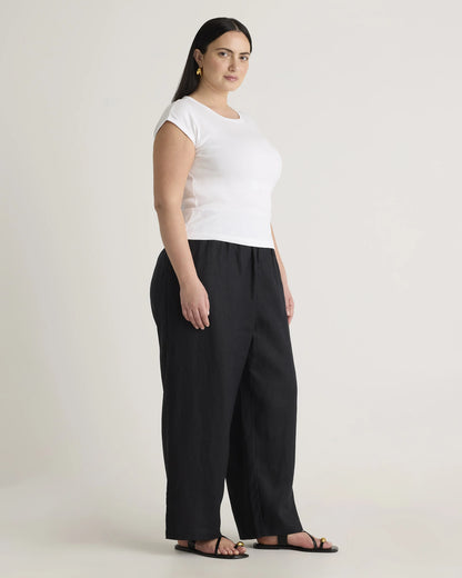 100% European Linen Pants - 1X / Bayberry Olive