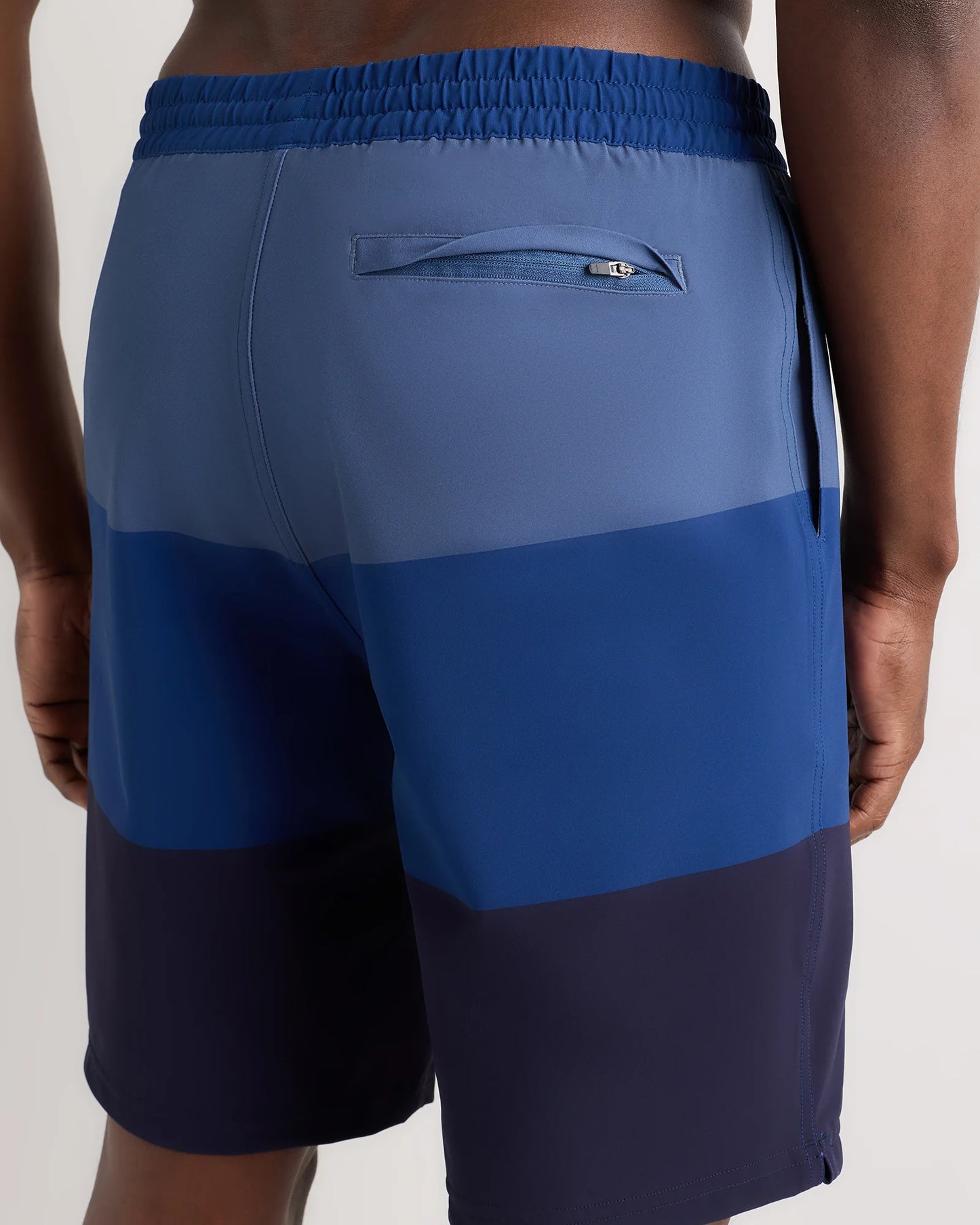 Italian Swim Trunks - 9" - S / Navy Palms