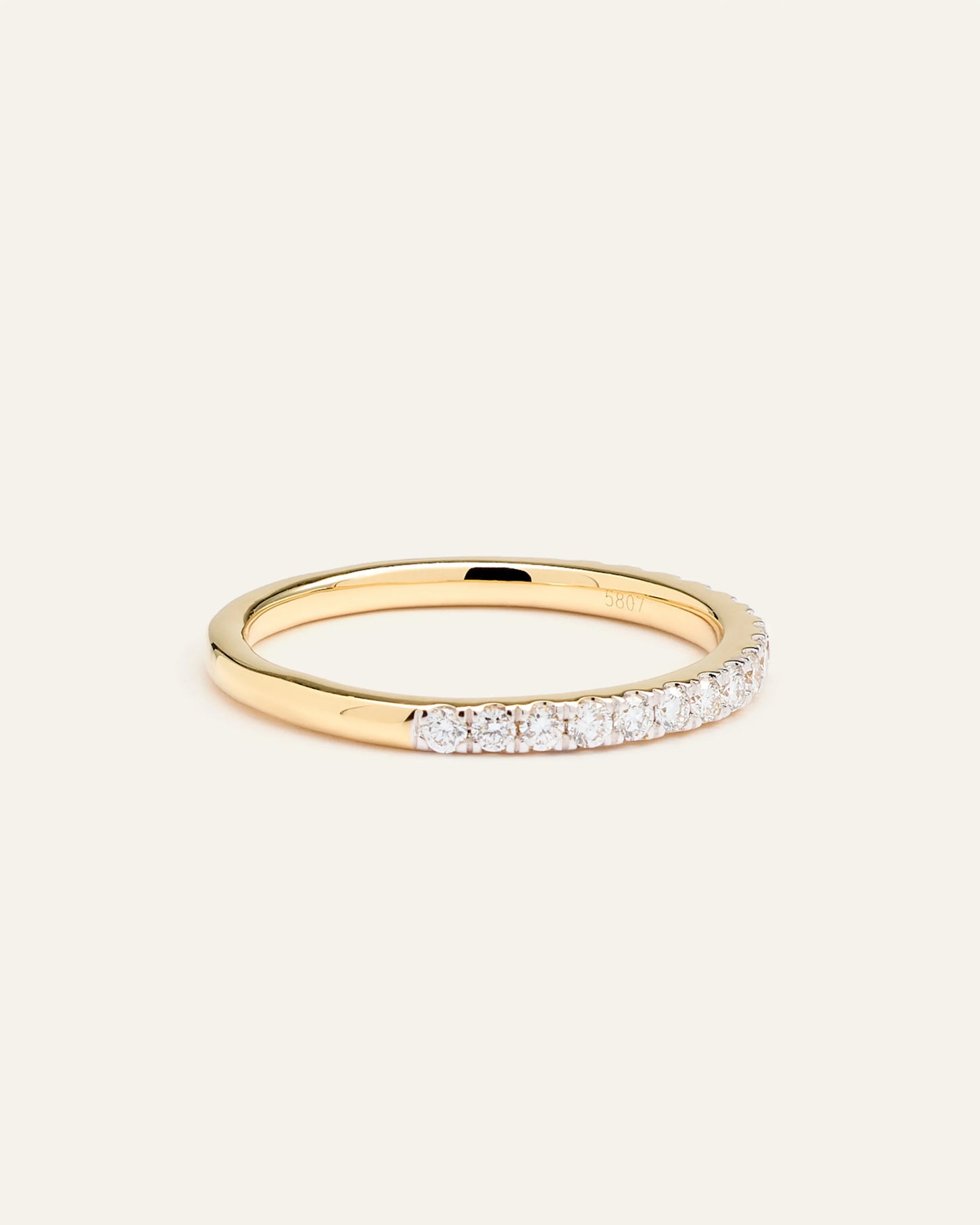 Lab Grown Diamond Pave Band - 4 / Yellow Gold