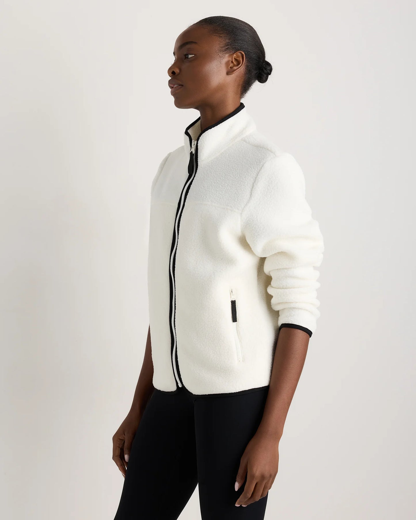 Sherpa Full-Zip Jacket - XS / Deep Navy/Spa Blue