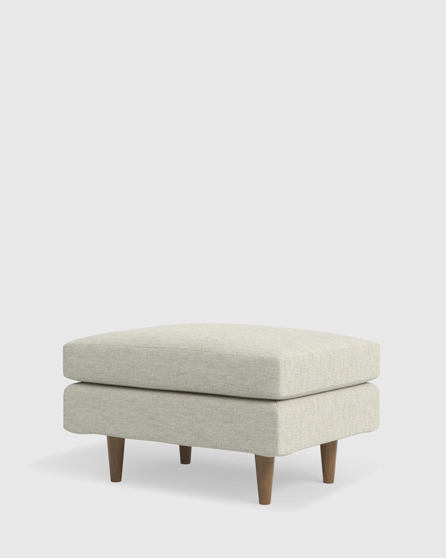 Atlas Midcentury Ottoman in Performance Basketweave - 31.5" / Navy