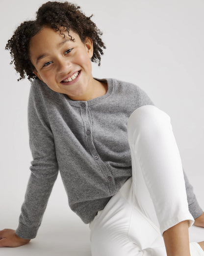Washable Cashmere Cardigan - 6 / Heather Grey