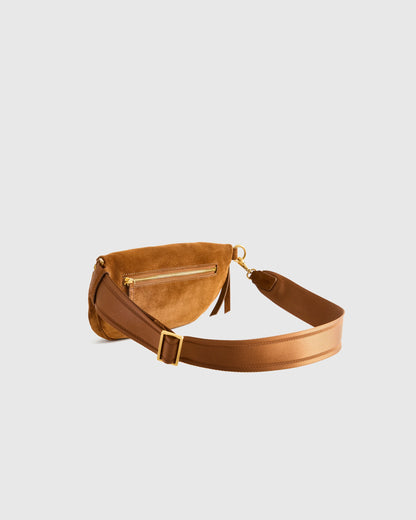 Quinn Suede Sling Bag - One Size / Whiskey