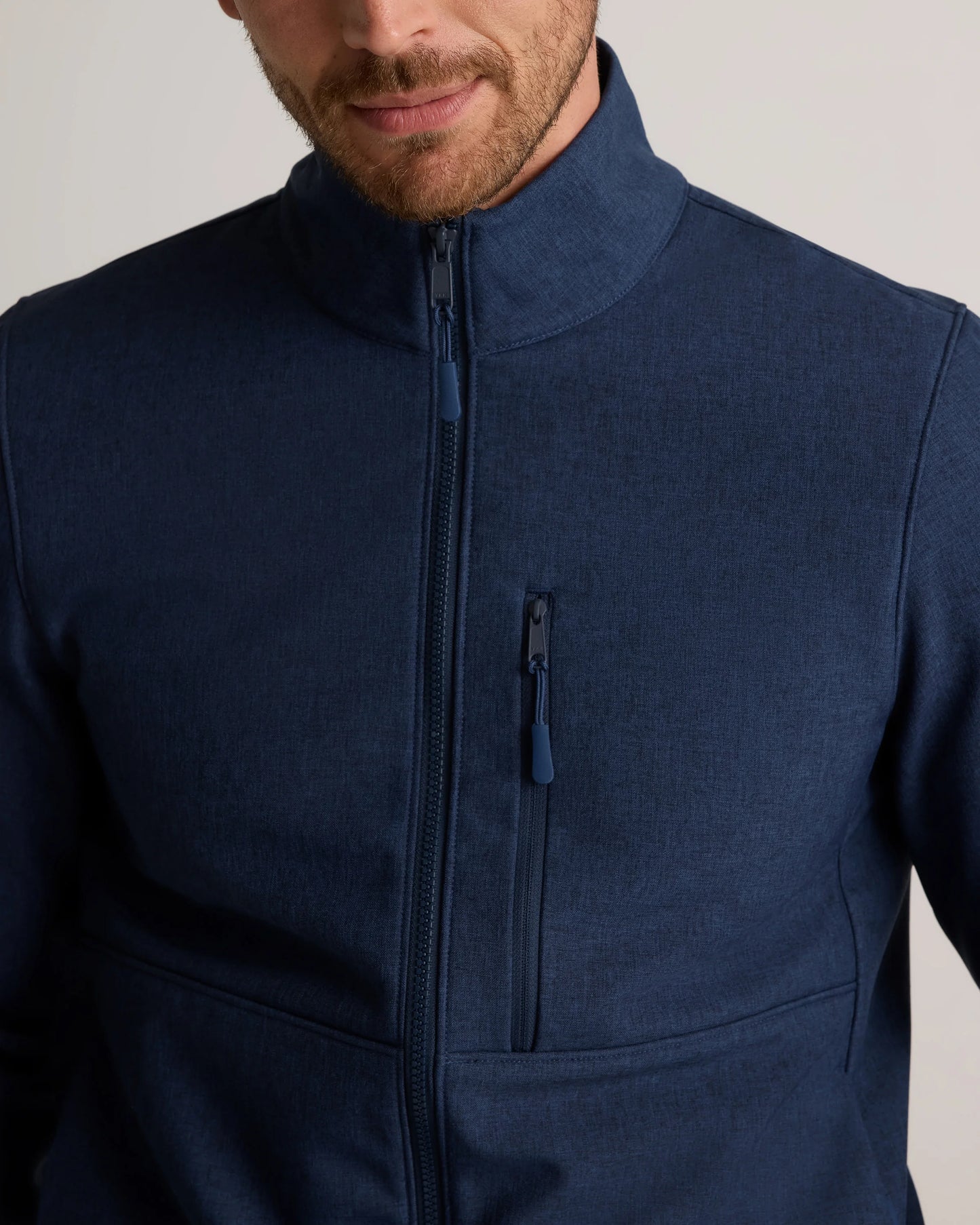 Softshell Fleece-Lined Full-Zip Jacket - S / Heather Shady Charcoal