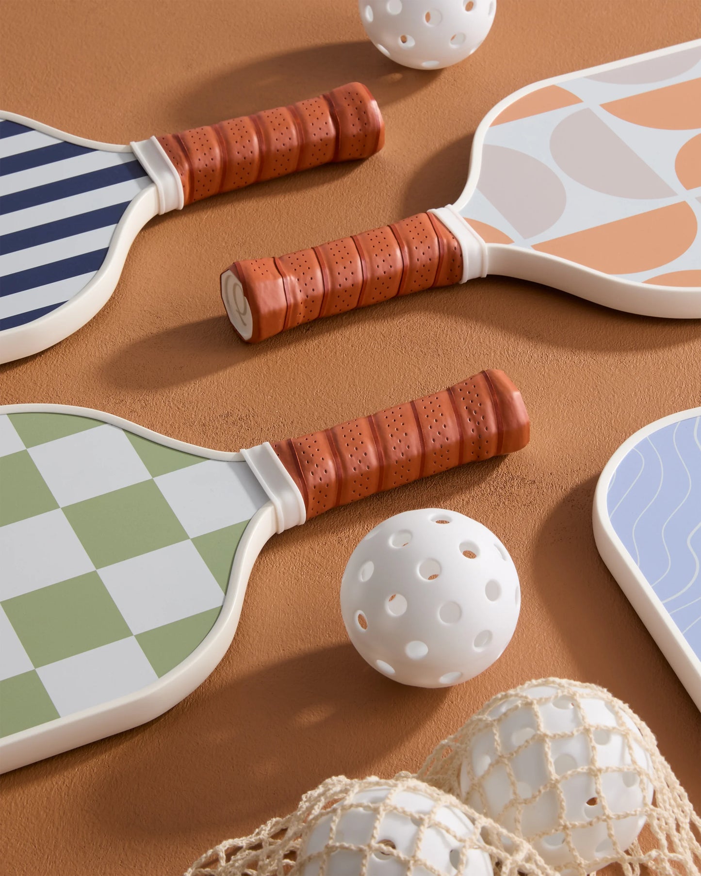 Four Paddle Pickleball Set - One Size / Navy/Sky Blue/Sage/Cantaloupe