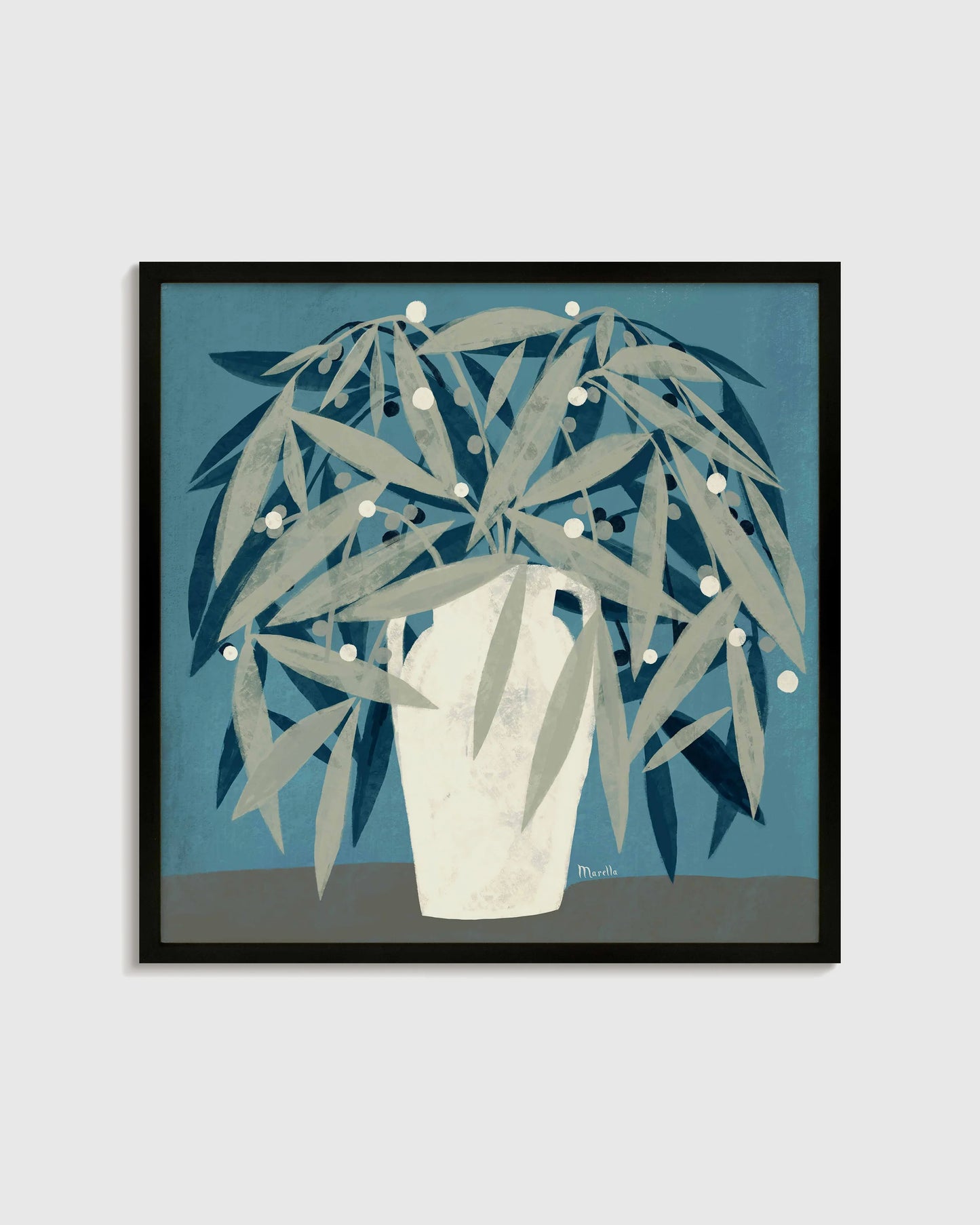 Blue Plant by Marco Marella - 21.25"x21.25" / Black