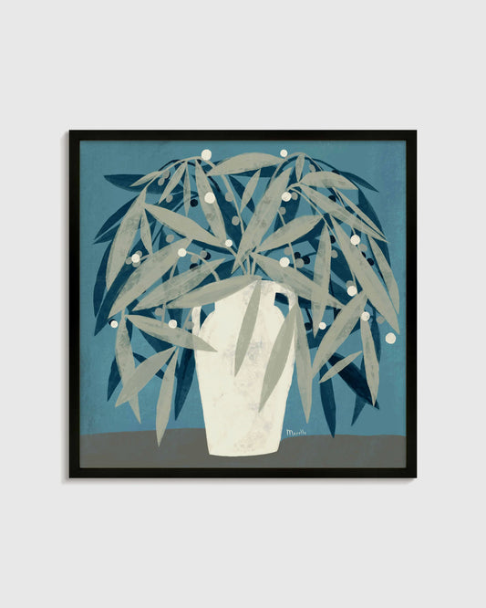 Blue Plant by Marco Marella - 21.25"x21.25" / Black
