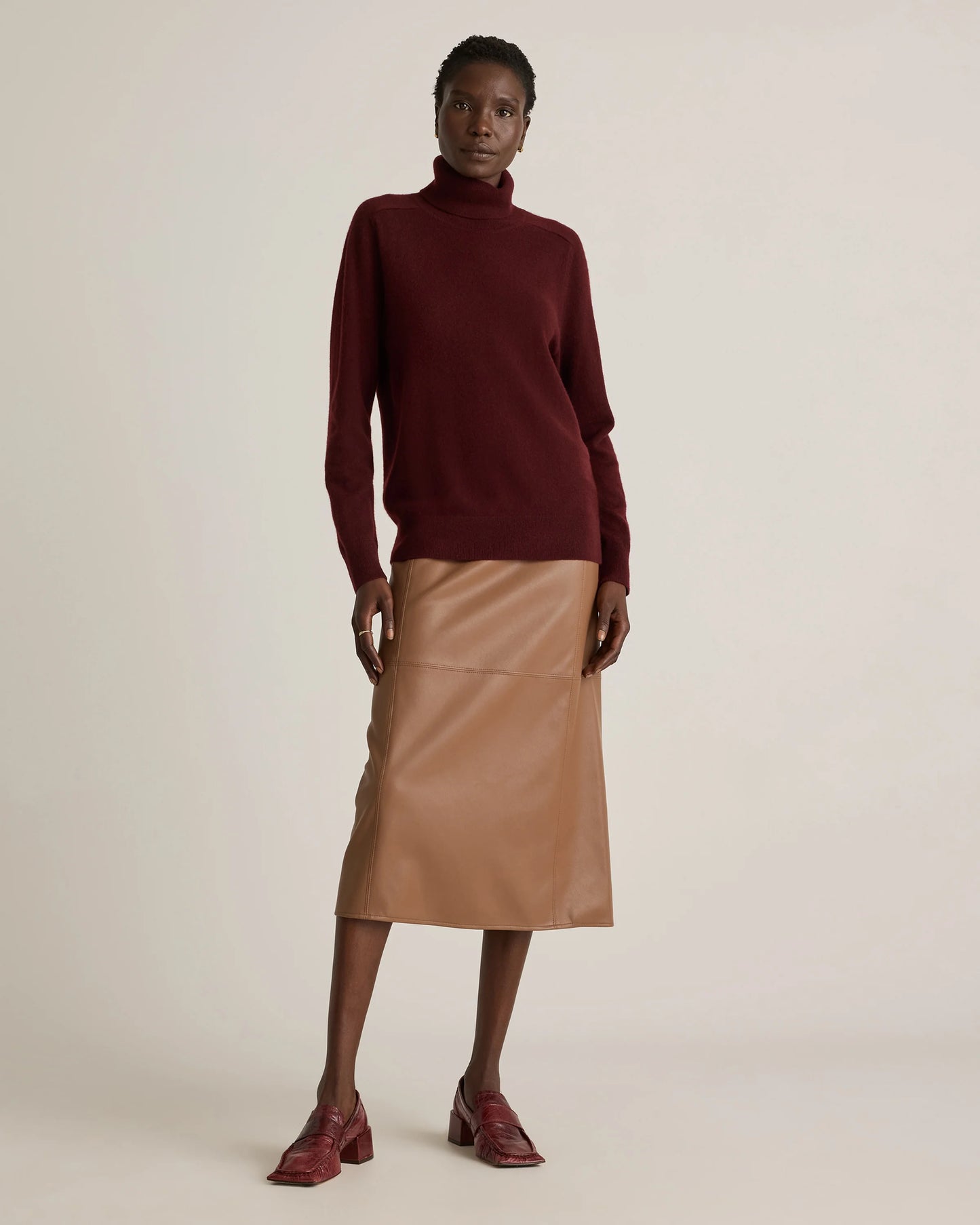 Mongolian Cashmere Turtleneck Sweater - XS / Heather Grey