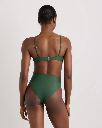 Italian High-Rise High-Leg Bikini Bottom - XS / Palm