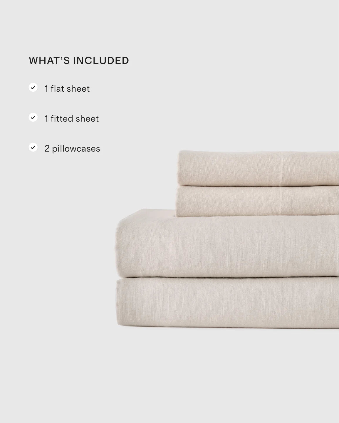 European Linen Sheet Set - Twin / Peach