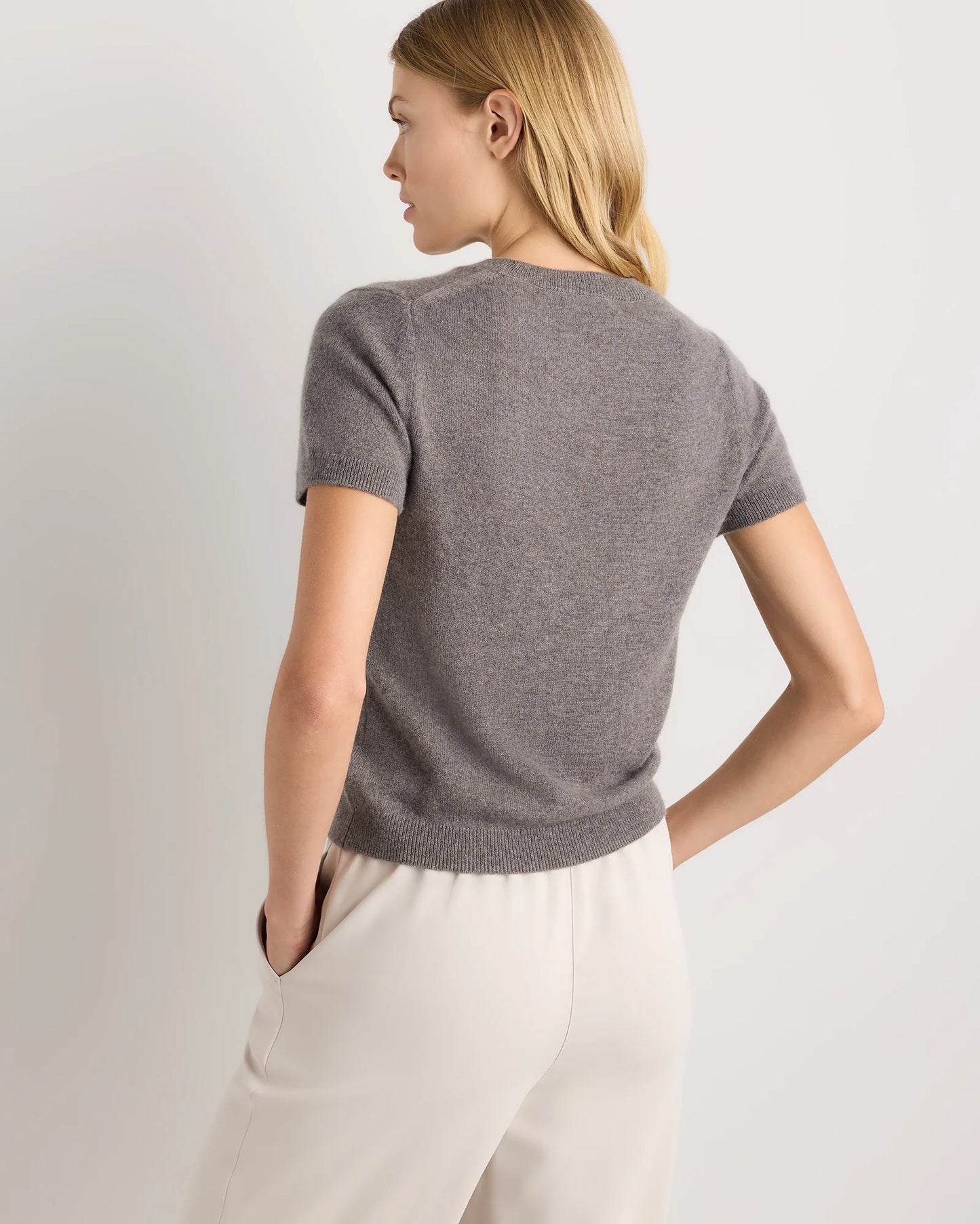 Mongolian Cashmere Tee - XS / Pale Custard Yellow